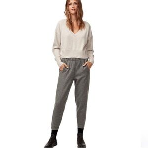 Aritzia Babaton Dexter Pant Wool Blend in Grey Sz Small